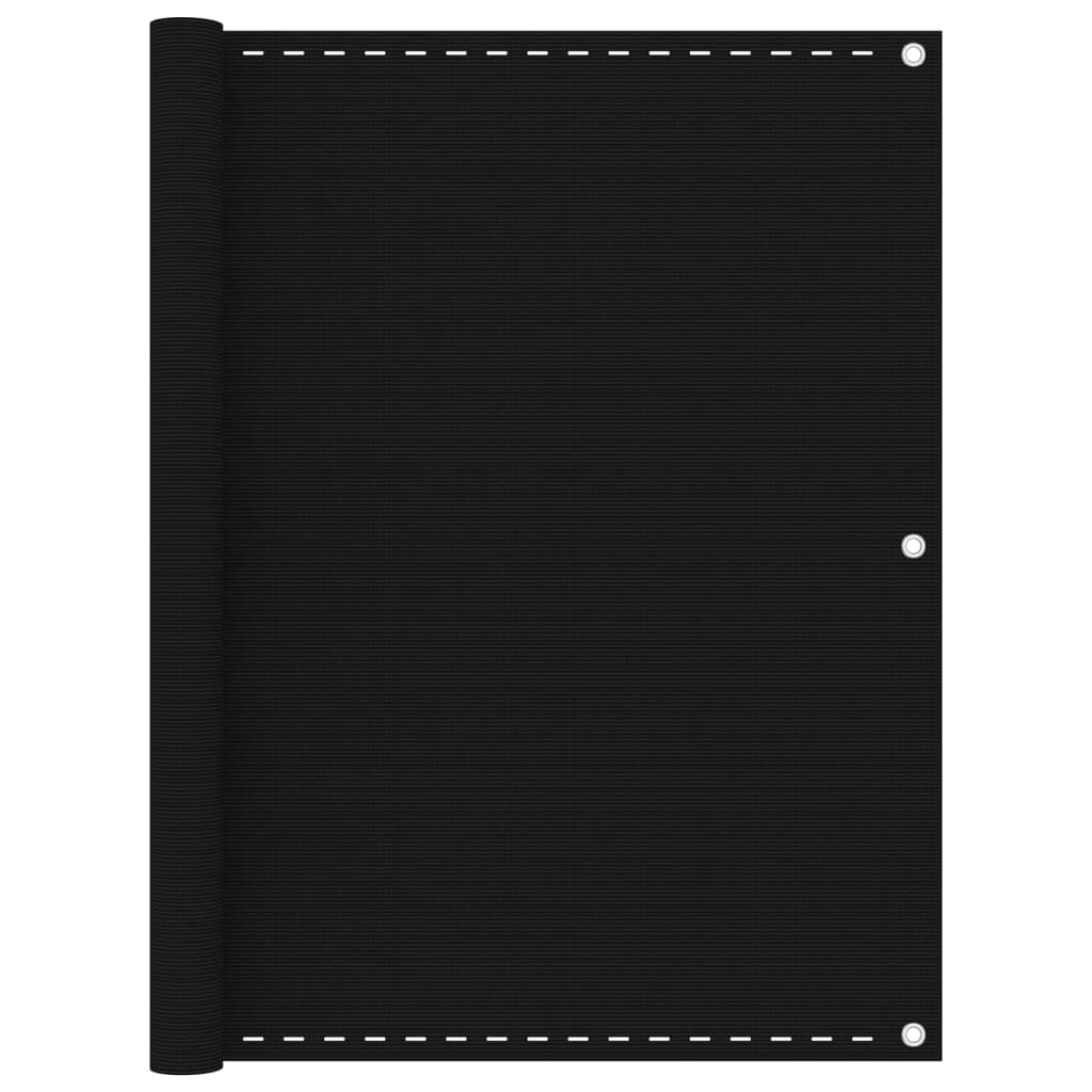 Vidaxl Balcony Schermata 120x500 cm HDPE Nero