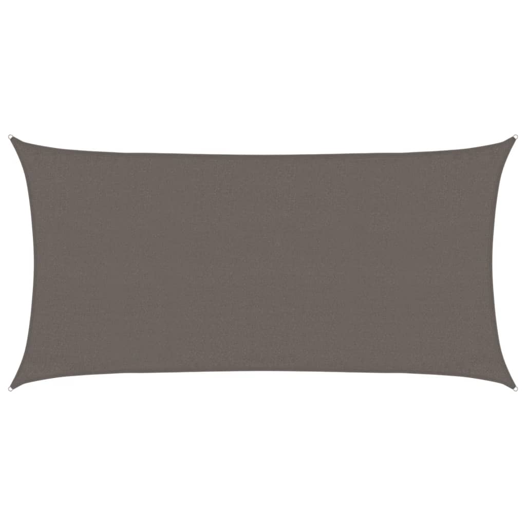 Vidaxl Zonnezeil 160 g m² 3x6 M HDPE antracita