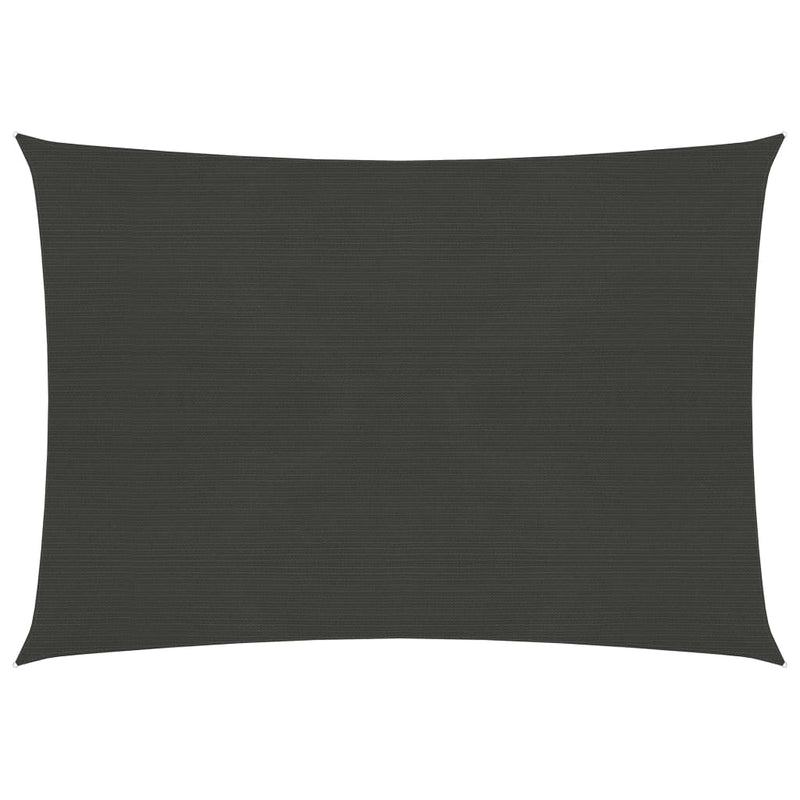 Vidaxl Zonnezeil 160 g m² 4x5 m HDPE antracite -lorato