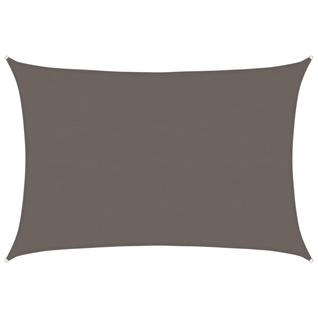 Vidaxl Zonnezeil 160 g m² 5x7 m HDPE antracite -lorato