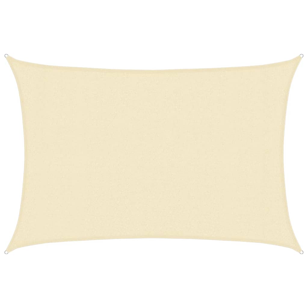 Vidaxl Zonnezeil 160 g m² 3x5 m crema HDPE