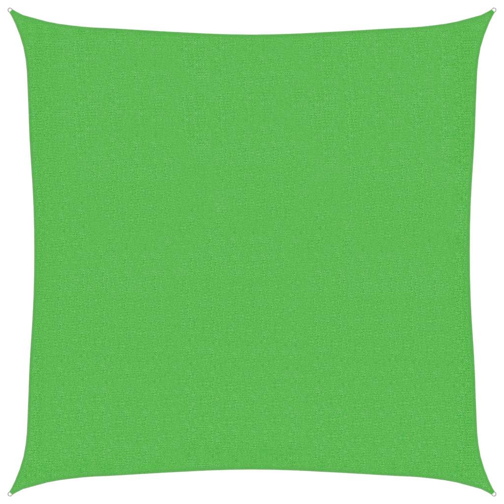 Tenda parasole VidaXL 160 g m² 2,5x2,5 m HDPE verde chiaro