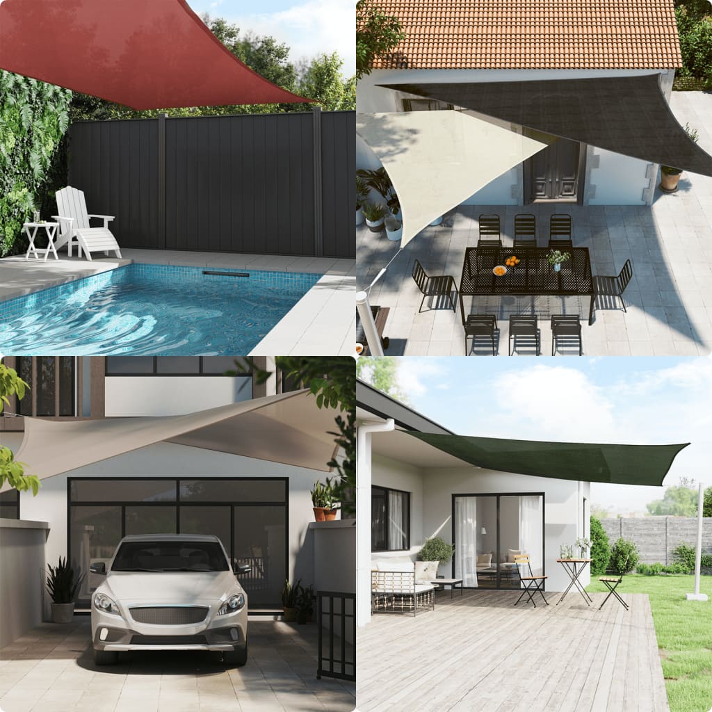 Vidaxl zonnezeil 160 g m² 2x2 m hdpe terracottakleurig