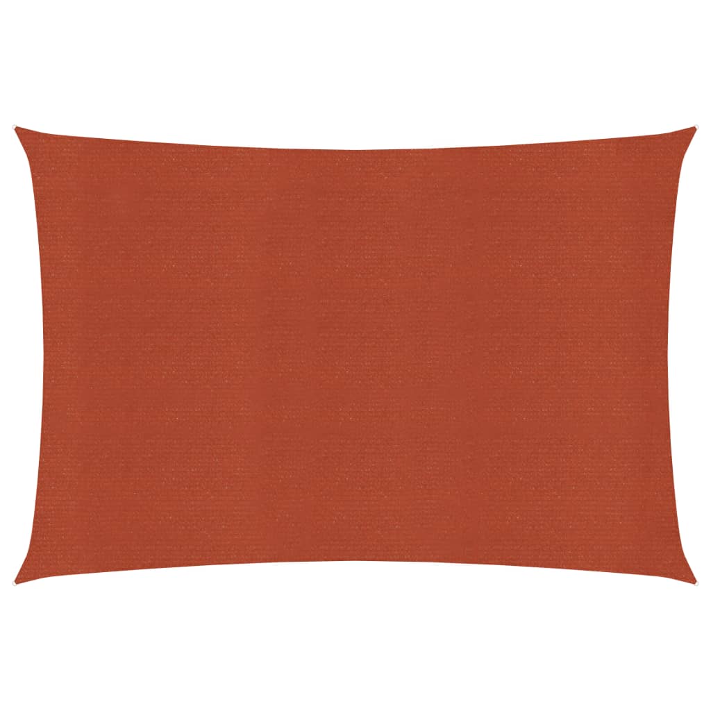 Vidaxl Zonnezeil 160 g m² 3x4 m Terracotta HDPE colorato