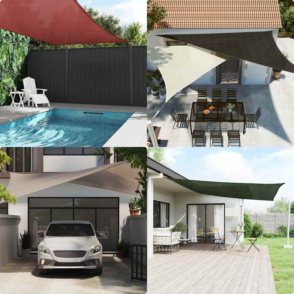 Vidaxl zonnezeil 160 g m² 2x3 m hdpe taupe