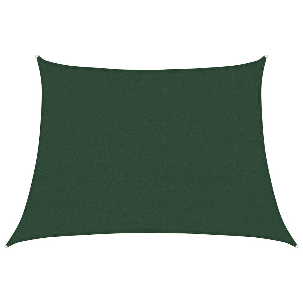VidaXL vela da sole trapezio 160 g m² 4 5x3 m HDPE verde scuro