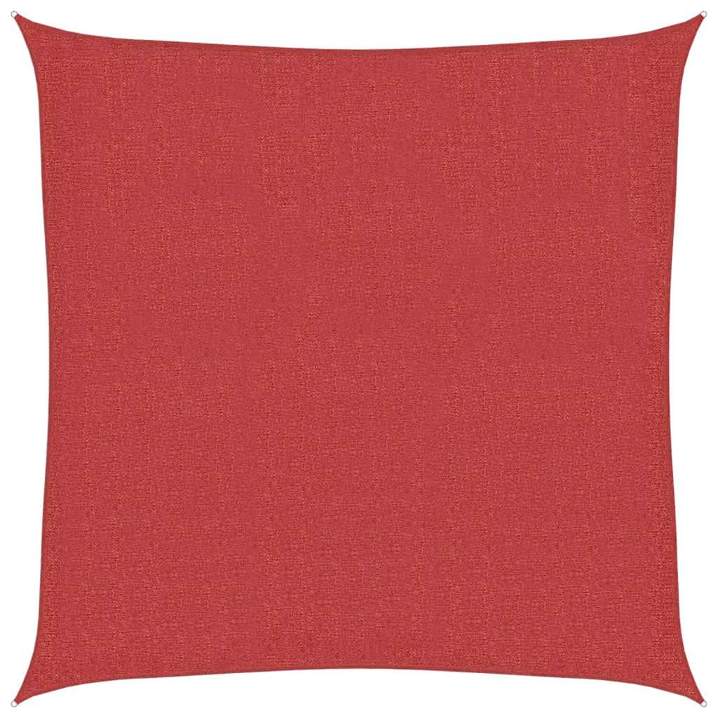 Vidaxl Zonnezeil 160 g m² 3.6x3.6 M HDPE rojo