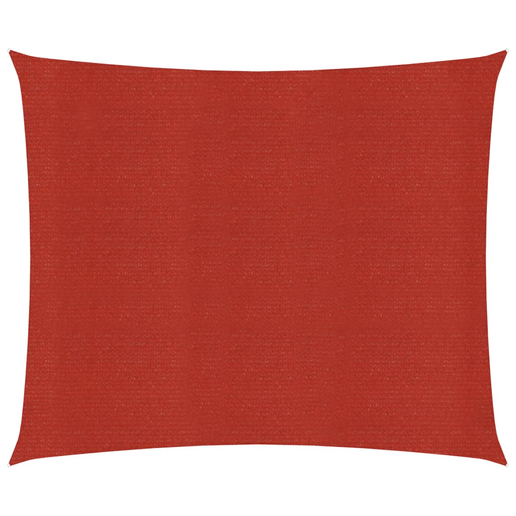 Vidaxl Zonnezeil 160 g m² 4x4 M HDPE rojo