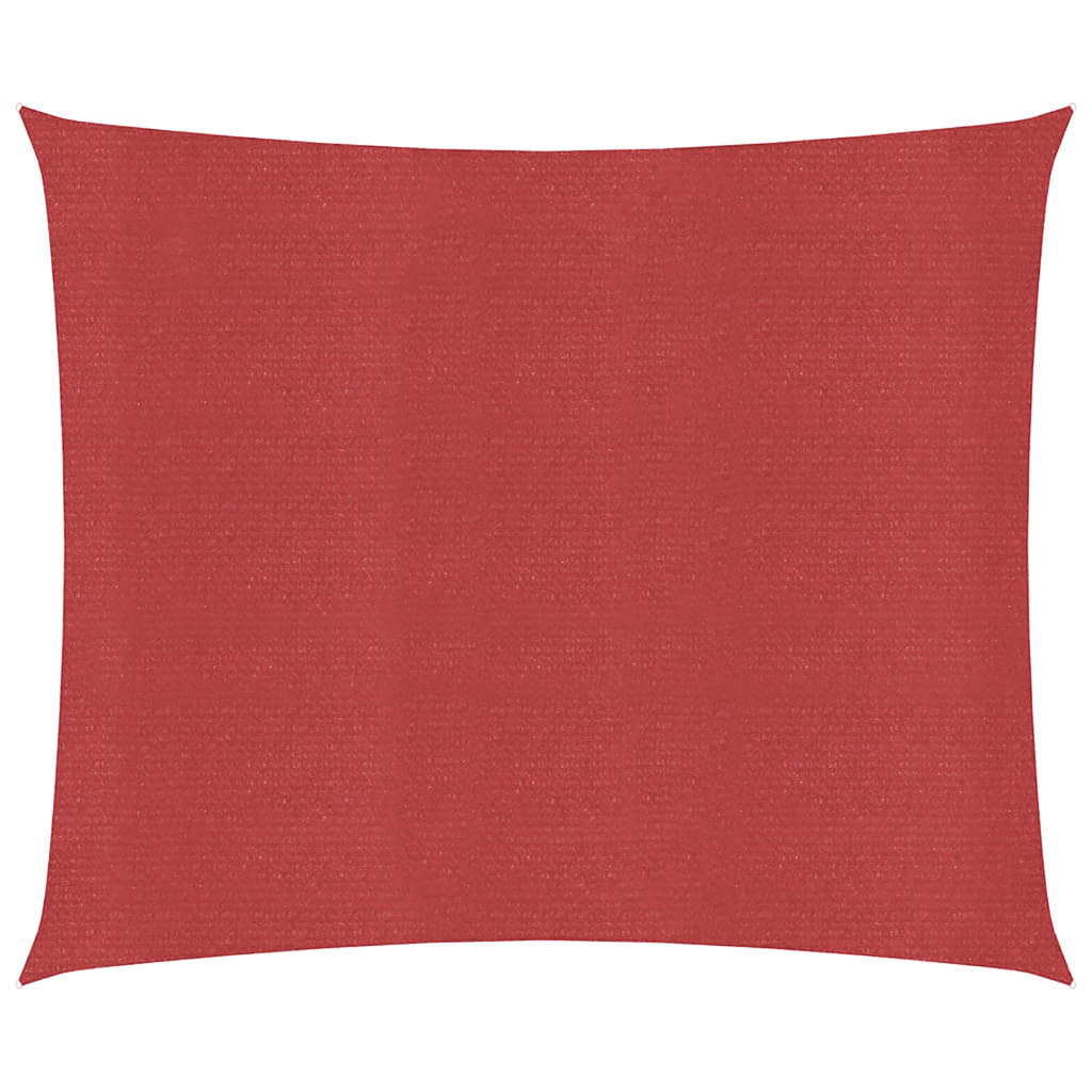 Vidaxl Zonnezeil 160 g m² 5x5 m hdpe rosso