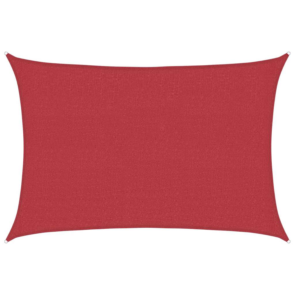Vidaxl Zonnezeil 160 g m² 2.5x4 M HDPE rojo