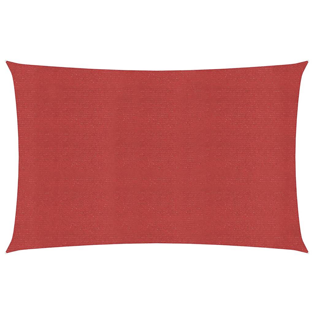 Vidaxl zonnezeil 160 g m² 2,5x5 m hdpe rood