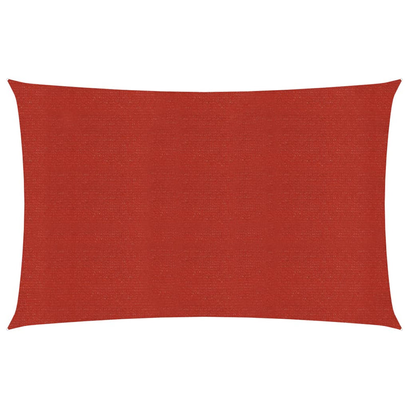 Vidaxl zonnezeil 160 g m² 3,5x4,5 m hdpe rood