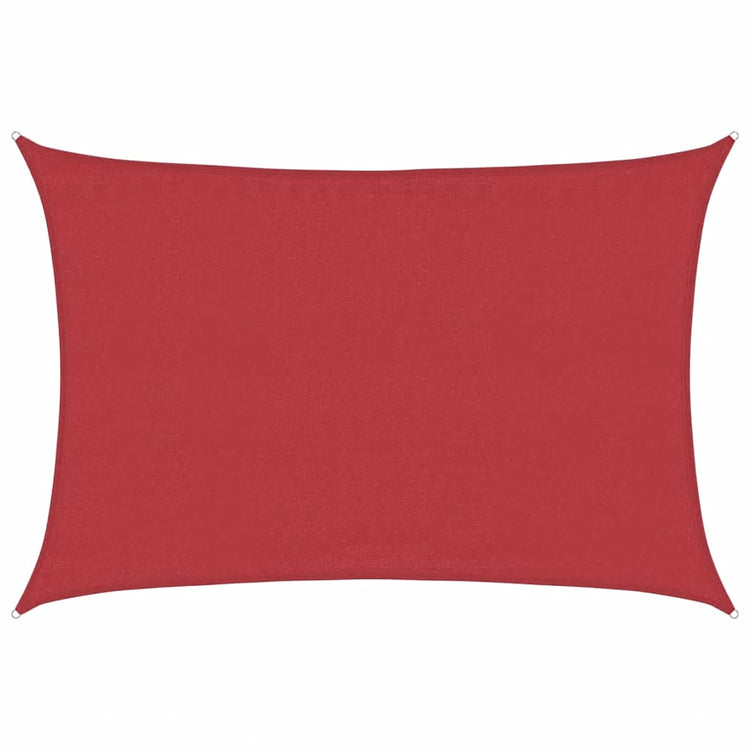 Vidaxl zonnezeil 160 g m² 3,5x5 m hdpe rood