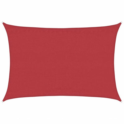 Vidaxl Zonnezeil 160 g m² 3.5x5 M HDPE rojo