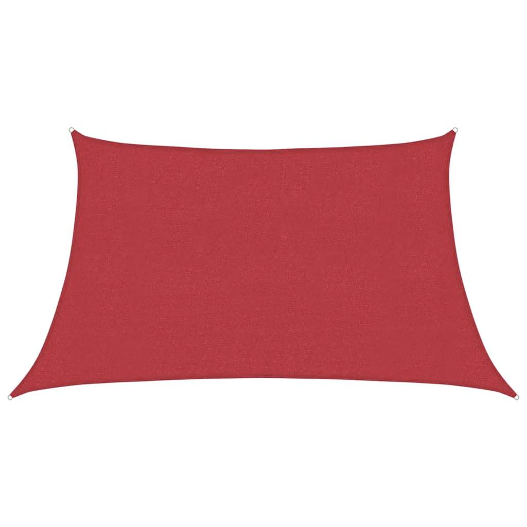 Vidaxl Zonnezeil 160 g m² 3 4x2 m hdpe rosso