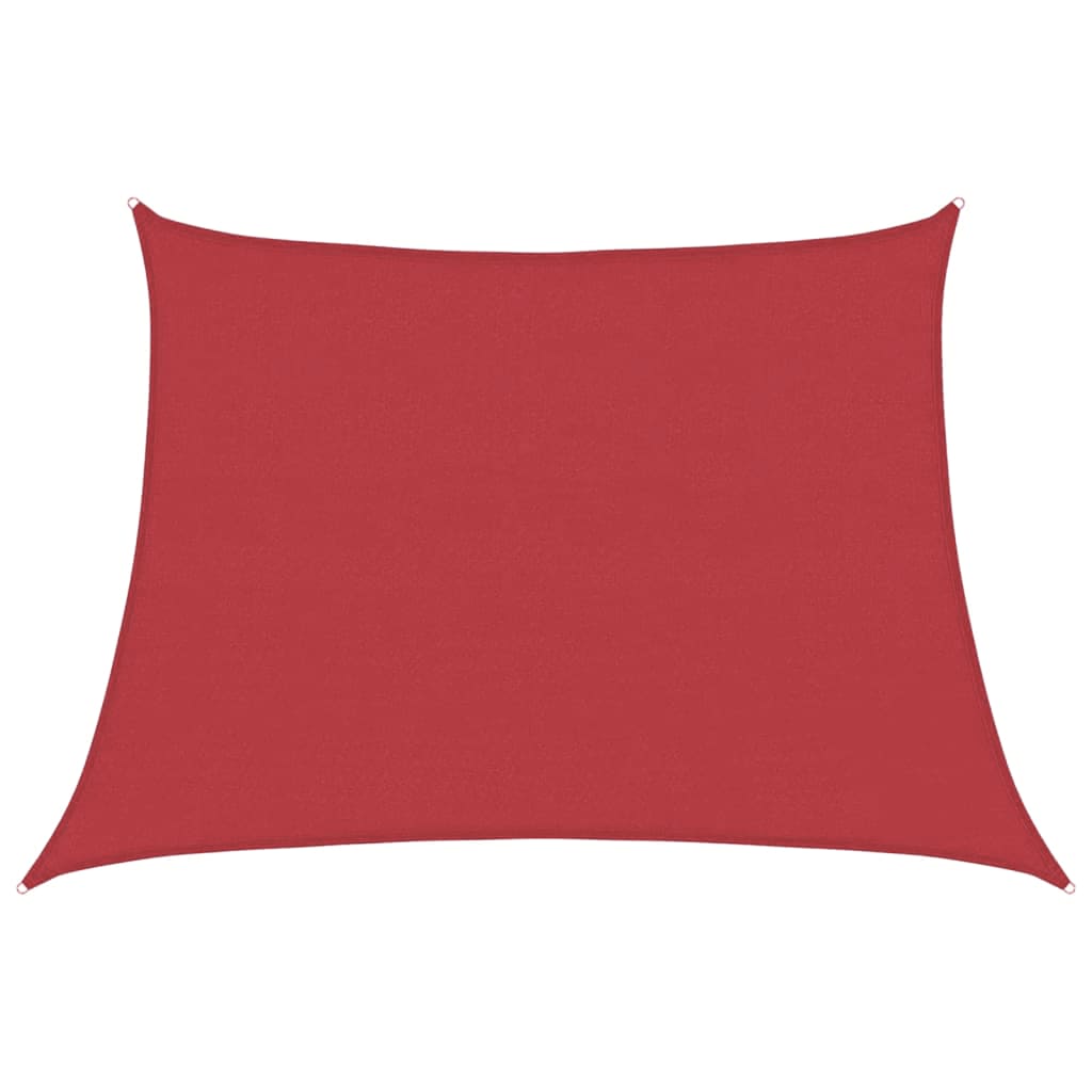Vidaxl Zonnezeil 160 g m² 4 5x3 m hdpe rosso