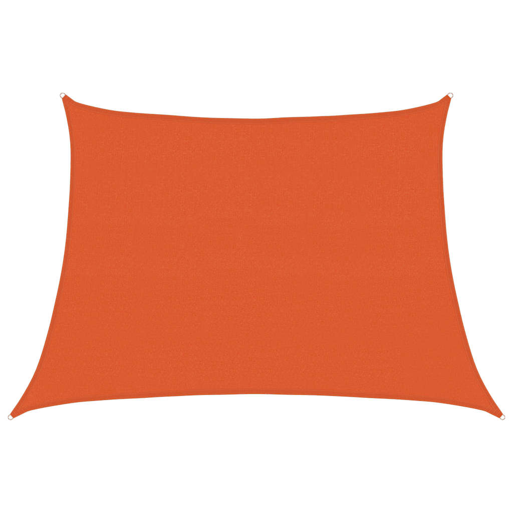 VidaXL vela solar 160 g m² trapecio 4 5x3 m HDPE naranja