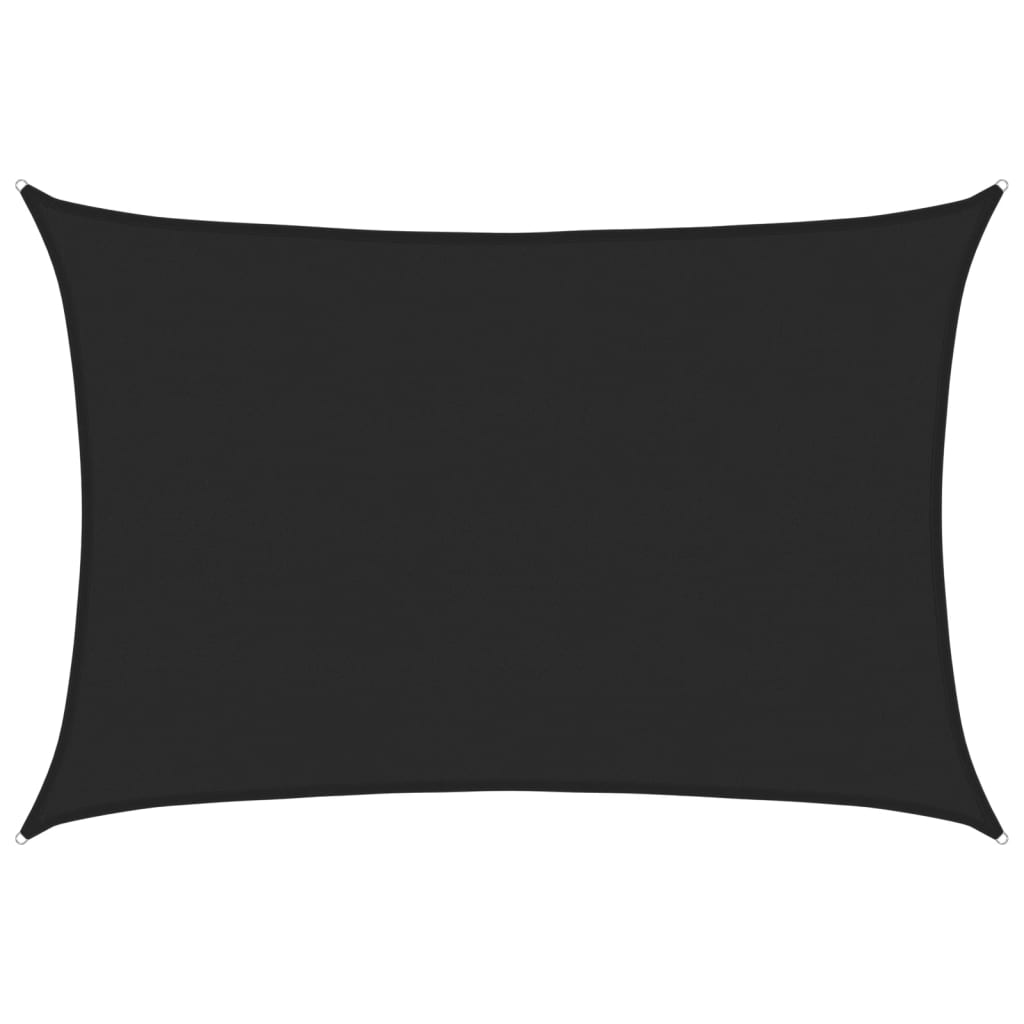 Vidaxl Zonnezeil 160 g m² 5x6 m hdpe nero