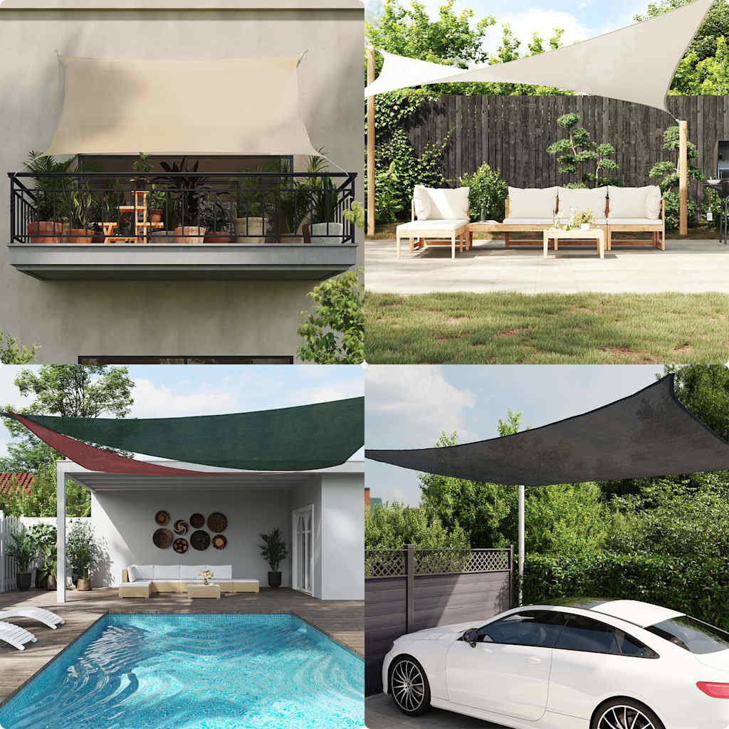 Vidaxl Zonnezeil 160 g m² 5x5x5 M HDPE NEGRO