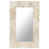 Mirror Vidaxl 80x50 cm Bianco di mango solido