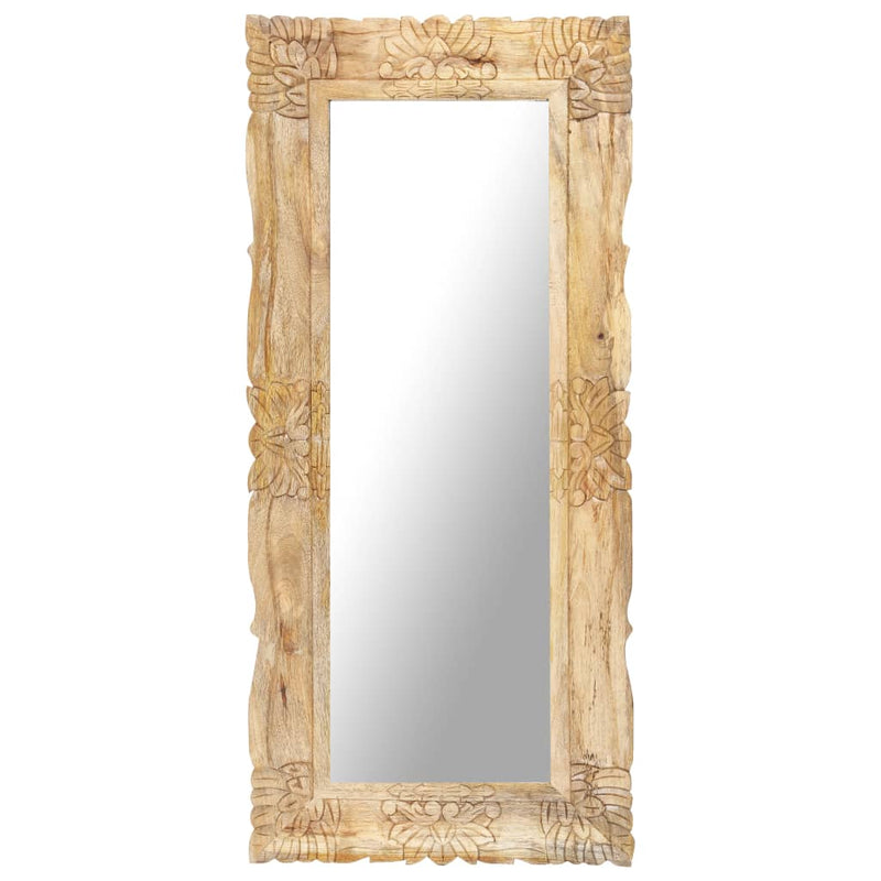 Vidaxl Mirror 110x50 cm Madera de mango sólido