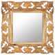 Vidaxl Mirror Hand -Cut 50x50 cm de madera de mango sólida marrón