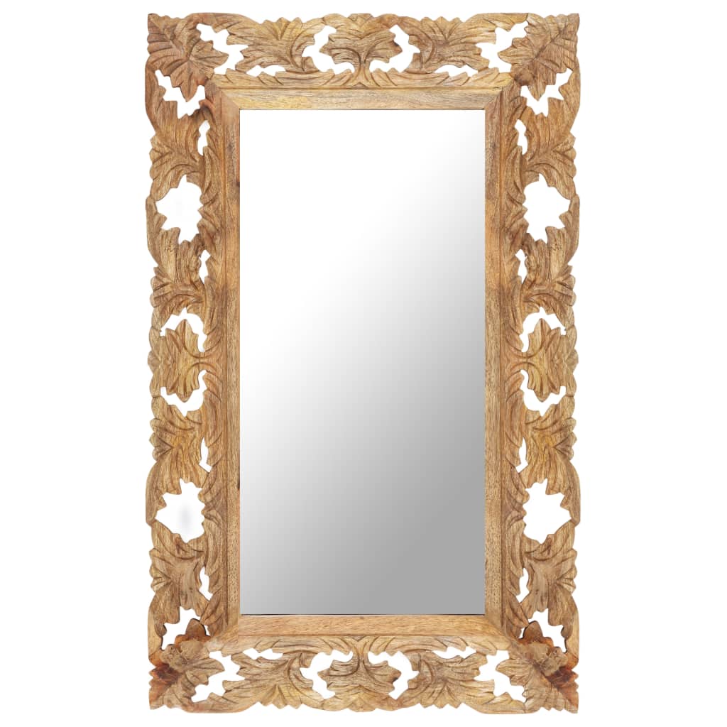 Vidaxl Mirror Hand -cut 80x50 cm in legno di mango solido