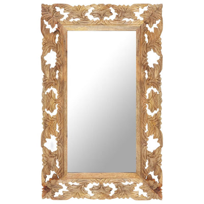 Vidaxl Mirror Hand -cut 80x50 cm in legno di mango solido