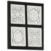 Vidaxl wandpaneel handgesneden 40x40x1,5 cm mdf zwart en wit