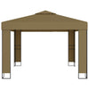 Vidaxl prieel met dubbel dak 180 g m² 3x3x2,7 m taupe