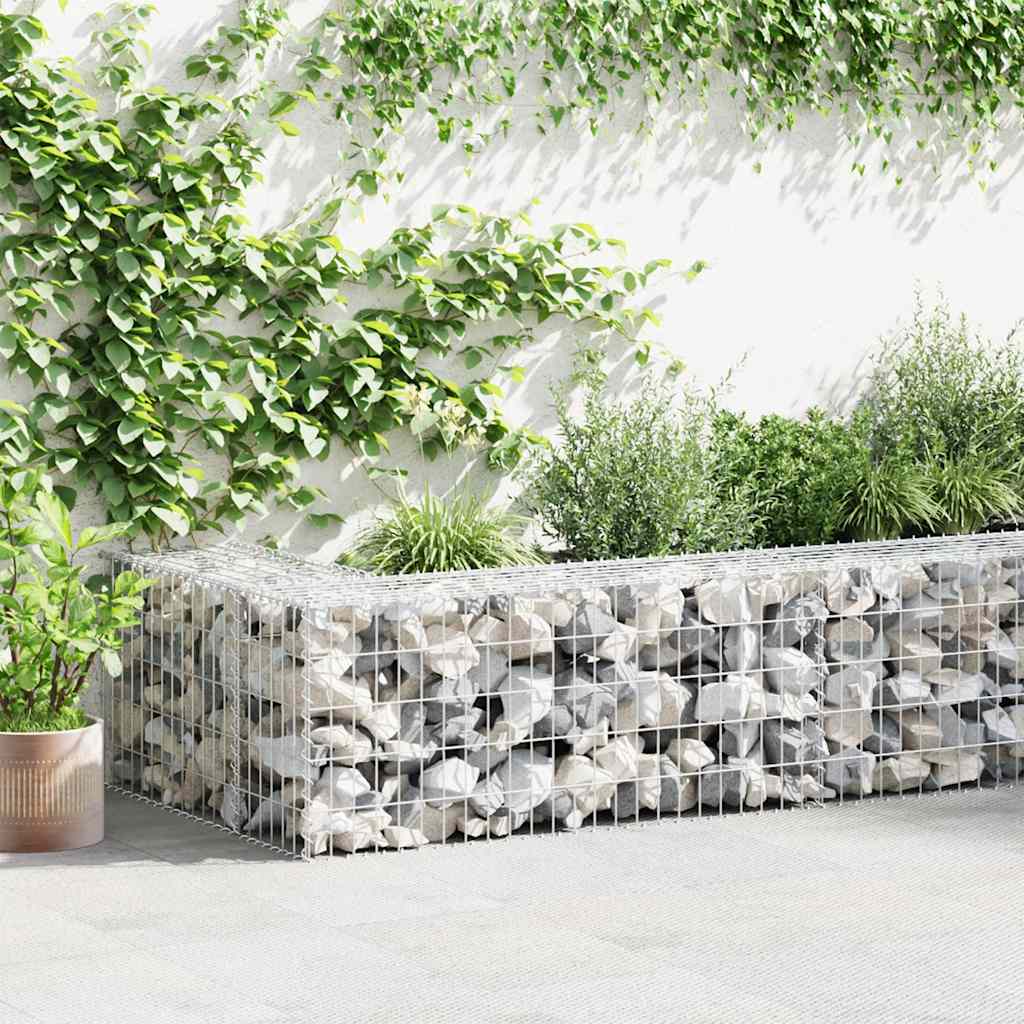 Muro de Vidaxl Schanskorf con tapas 300x30x50 cm de acero galvanizado