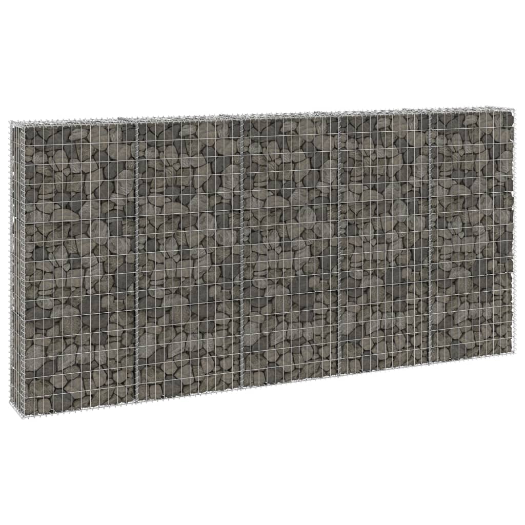 Vidaxl Schanskorf Wall con coperchi 300x30x150 cm in acciaio zincato
