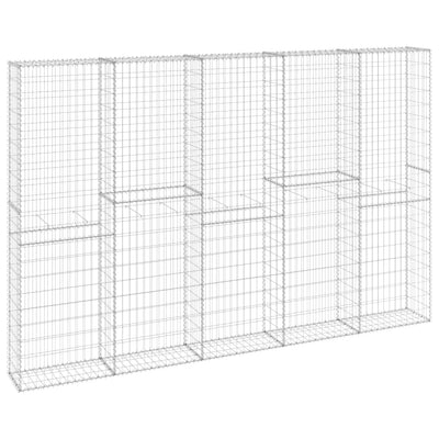 VidaXL Schanskorfmuur met deksels 300x30x200 cm gegalvaniseerd staal