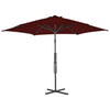 Vidaxl parasol met stalen paal 300x230 cm bordeauxrood