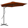 Parasol Vidaxl con poste de acero 300x230 cm terracota -Coleed