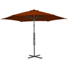 Parasol Vidaxl con poste de acero 300x230 cm terracota -Coleed