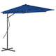Parasol Vidaxl con poste de acero 300x230 cm azul