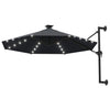 Vidaxl Wall Parasol con LED 300 cm antracite -colorato