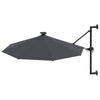 Vidaxl Wall Parasol con LED 300 cm antracite -colorato