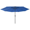 Vidaxl Parasol con iluminación LED y poste de metal de 400 cm Azure Azul