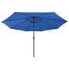 Vidaxl Parasol con iluminación LED y poste de metal de 400 cm Azure Azul