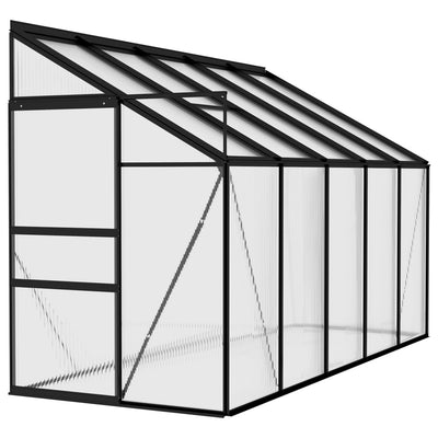 Vidaxl Greenhouse 6.23 m³ de antracita de aluminio