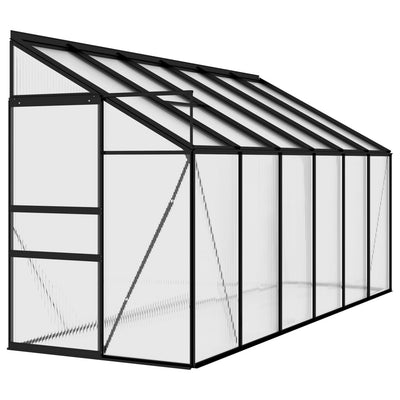 Vidaxl Greenhouse 7.44 m³ de antracita de aluminio