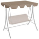 Vidaxl vervangingsluifel voor schommelbank 188 168x145 110 cm taupe