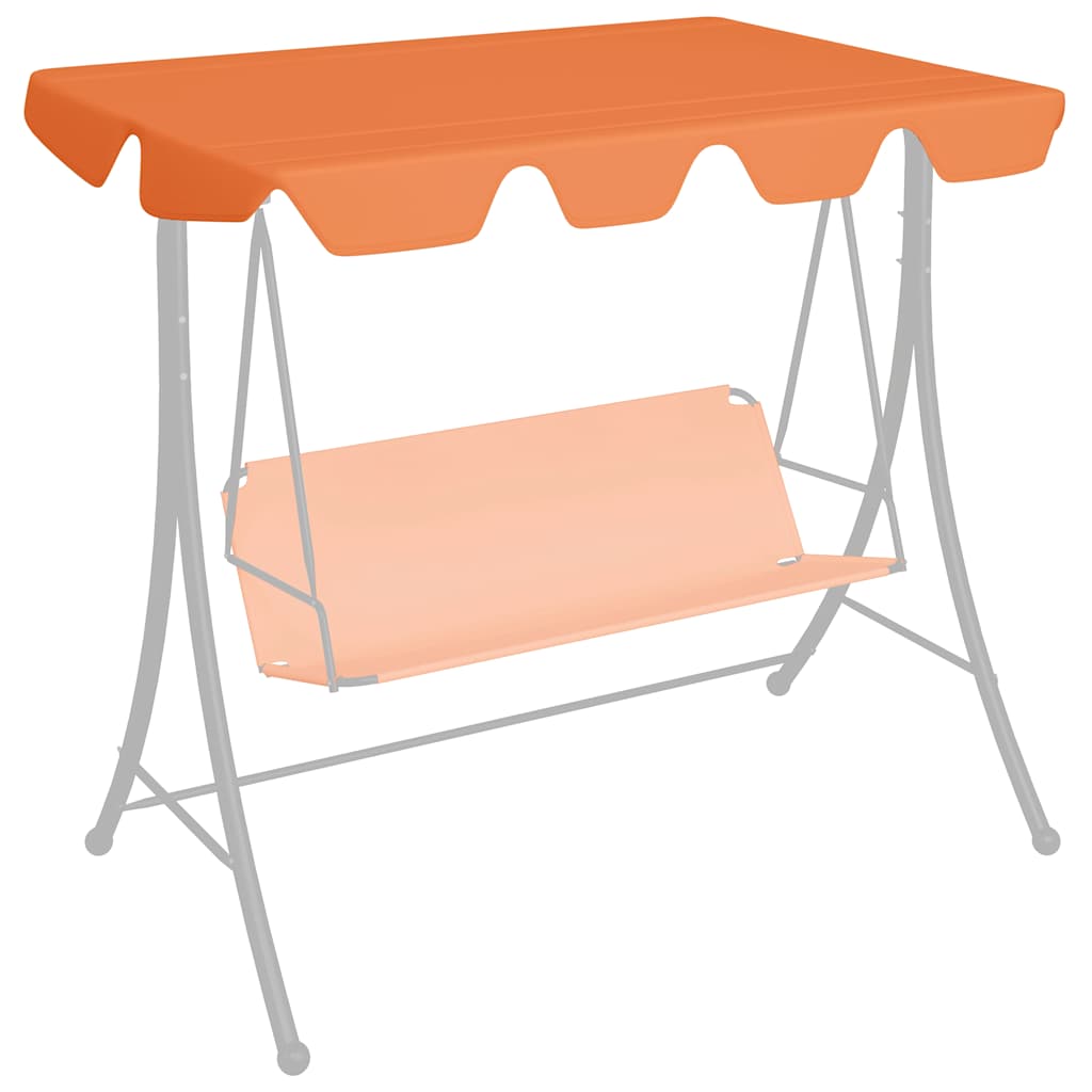 Vidaxl vervangingsluifel voor schommelbank 188 168x145 110 cm oranje