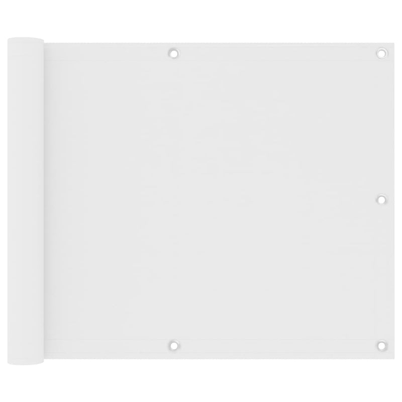 Pantalla de balcón Vidaxl 75x400 CM Oxford Fabric White