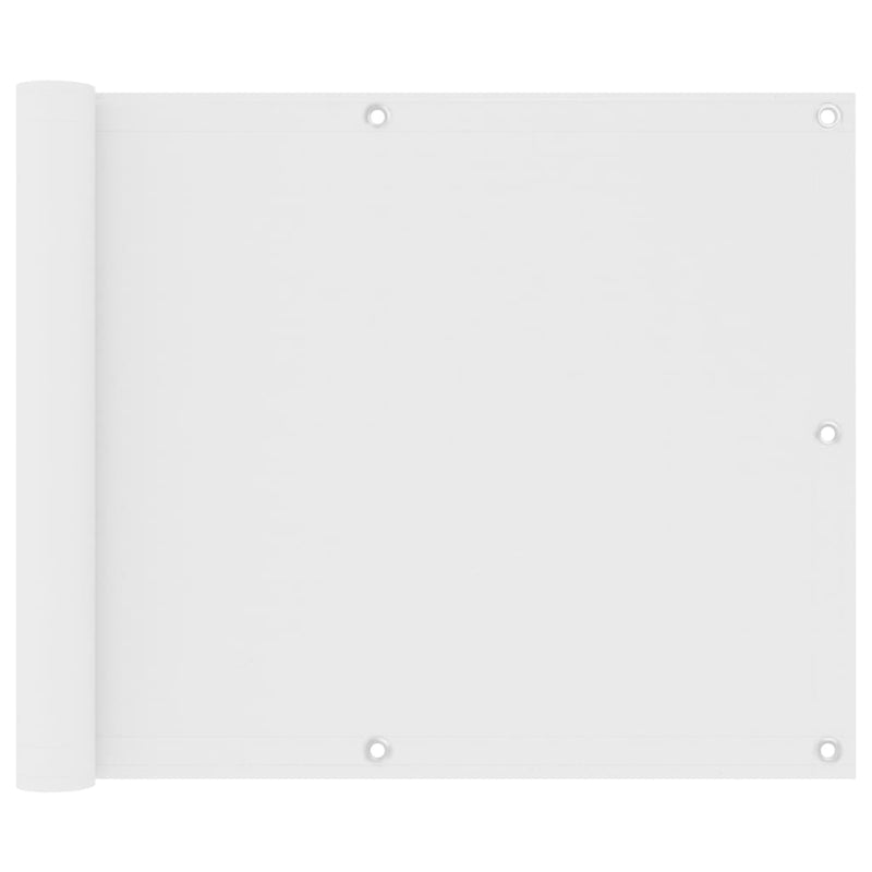 Pantalla de balcón Vidaxl 75x500 cm Oxford Fabric White