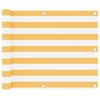 Paravento per balcone Vidaxx 75x300 cm in tessuto oxford bianco e giallo