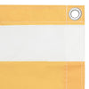 Paravento per balcone Vidaxx 75x300 cm in tessuto oxford bianco e giallo