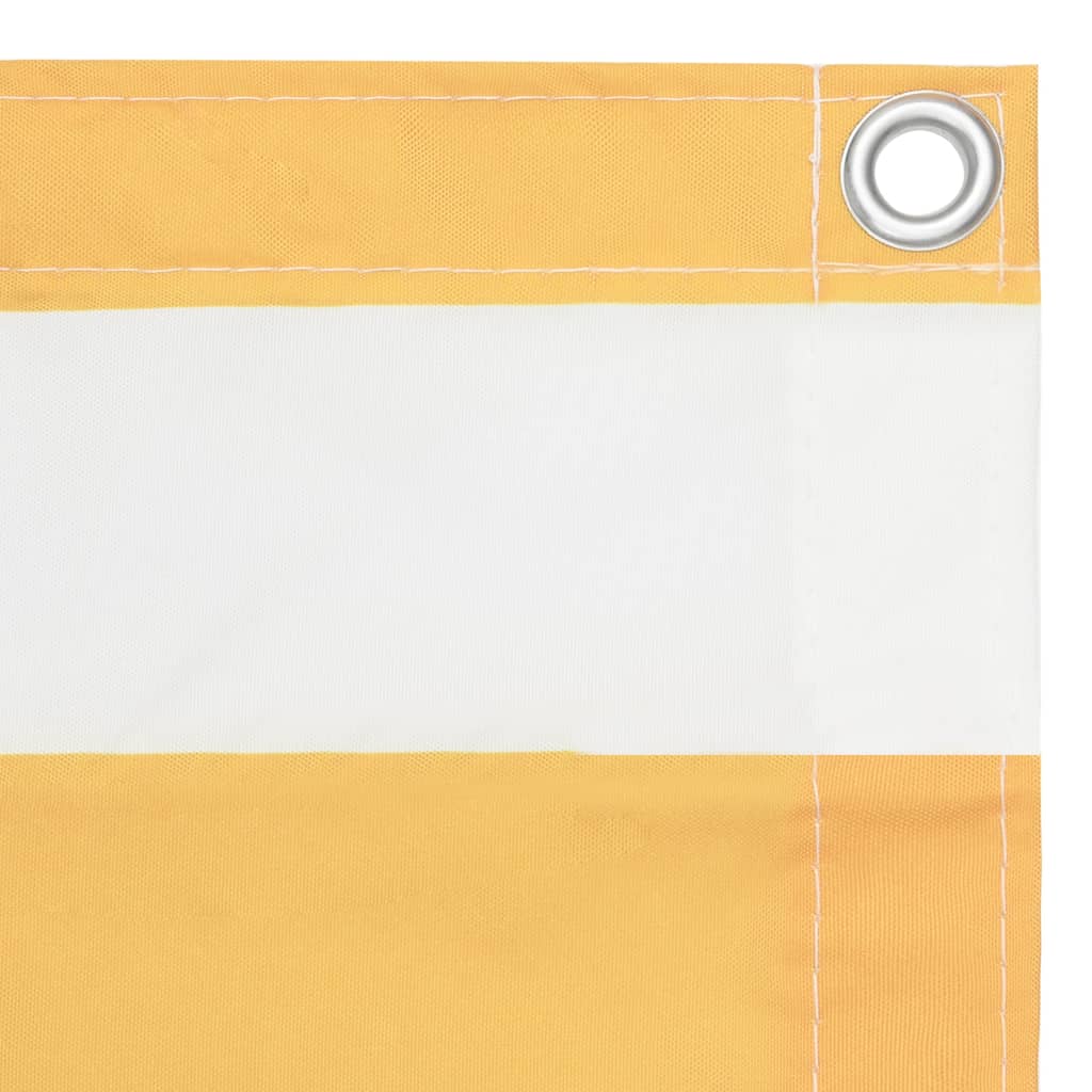 Paravento per balcone Vidaxx 75x300 cm in tessuto oxford bianco e giallo